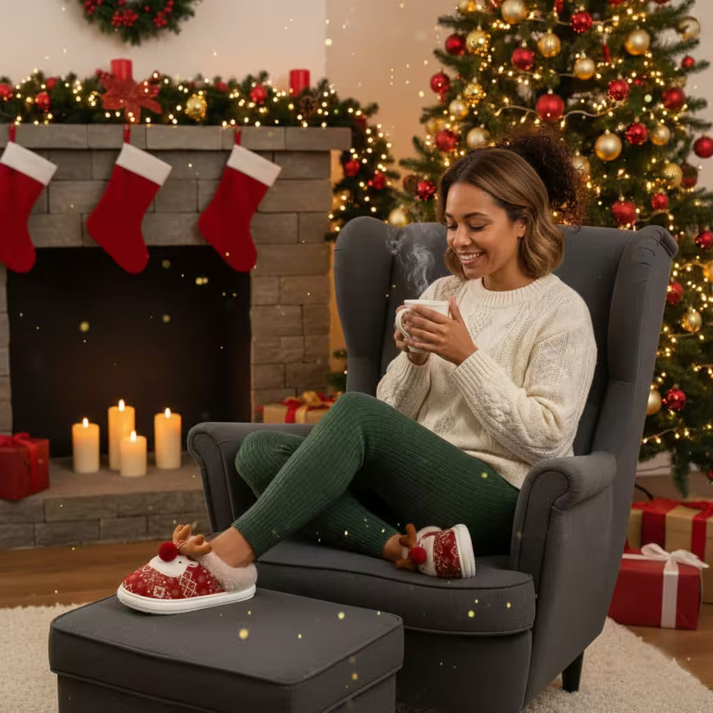Cute Christmas Deer Slippers