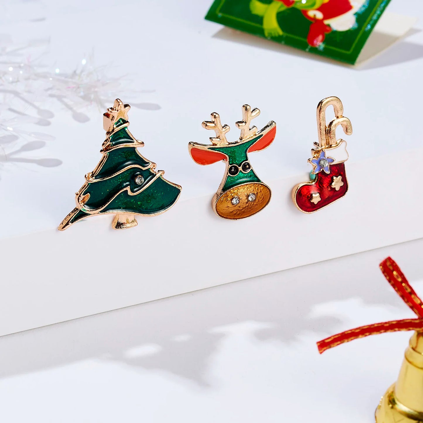 Set 3 Christmas Brooch Pins