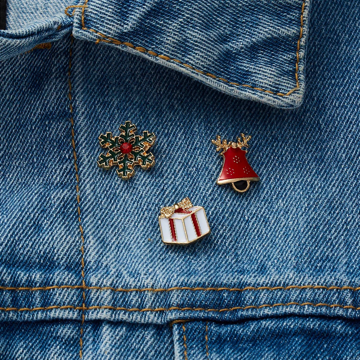 Set 3 Christmas Brooch Pins