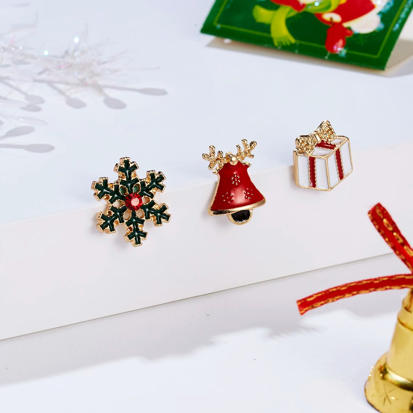 Set 3 Christmas Brooch Pins