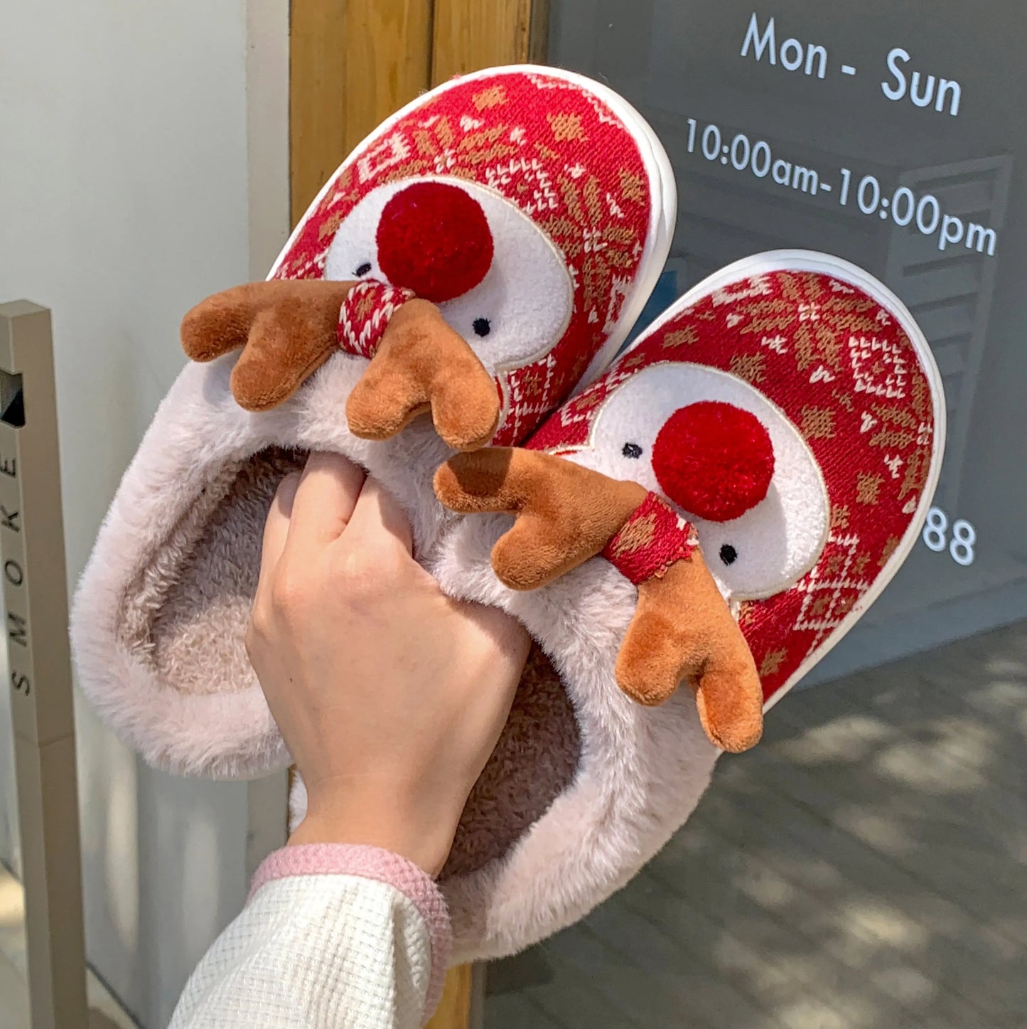 Cute Christmas Deer Slippers