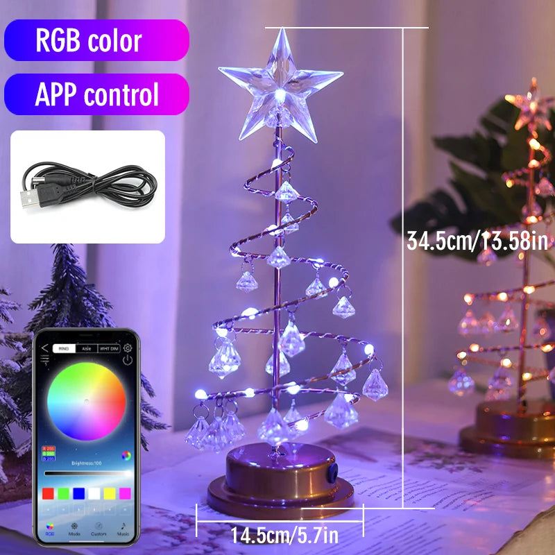 Christmas LED Crystal Star Lamp