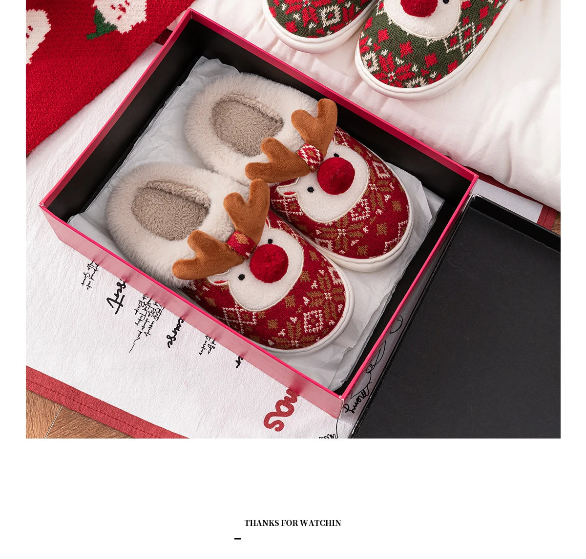 Cute Christmas Deer Slippers