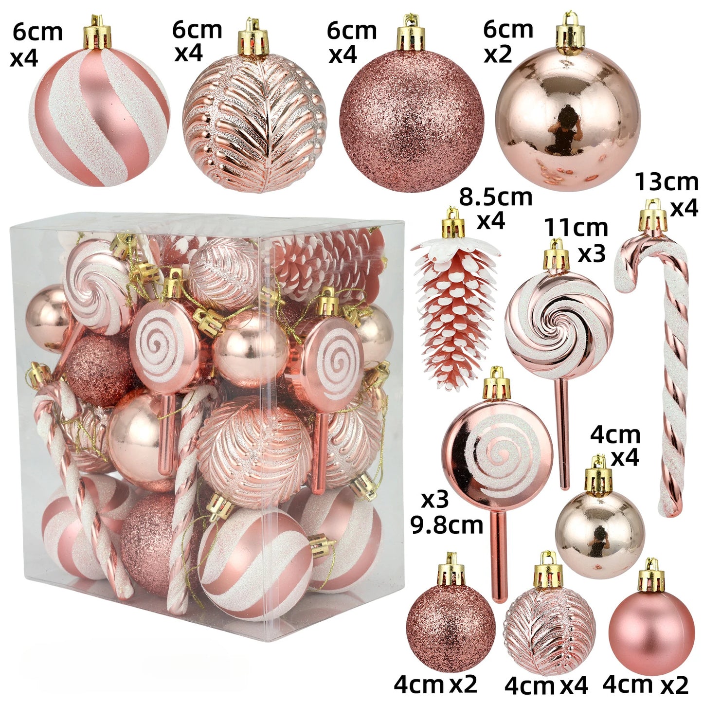 40Pcs Christmas Ball Ornaments