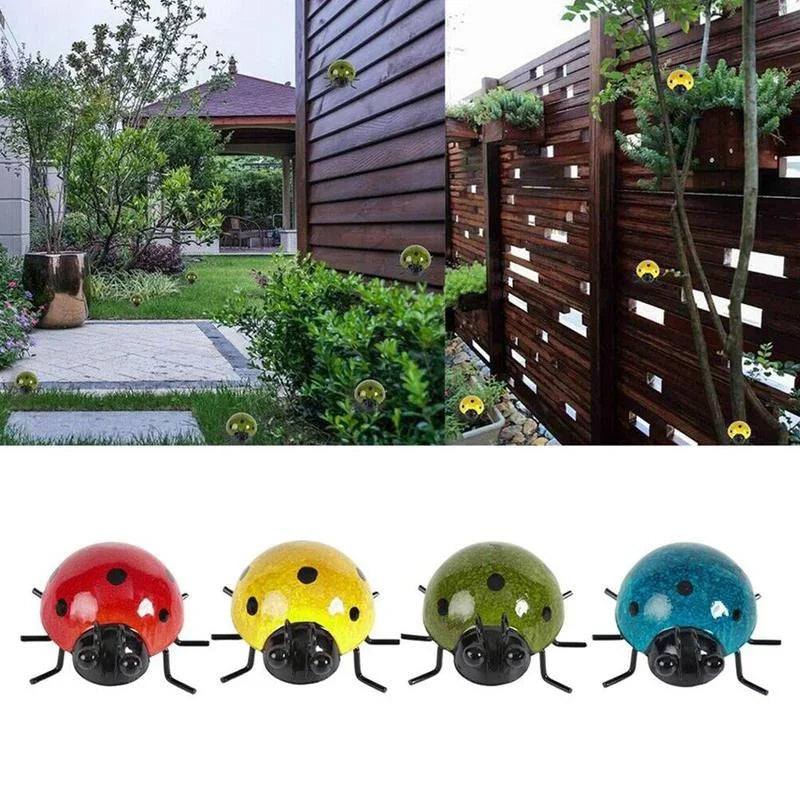 Metal Ladybug Wall Hanging Ornament