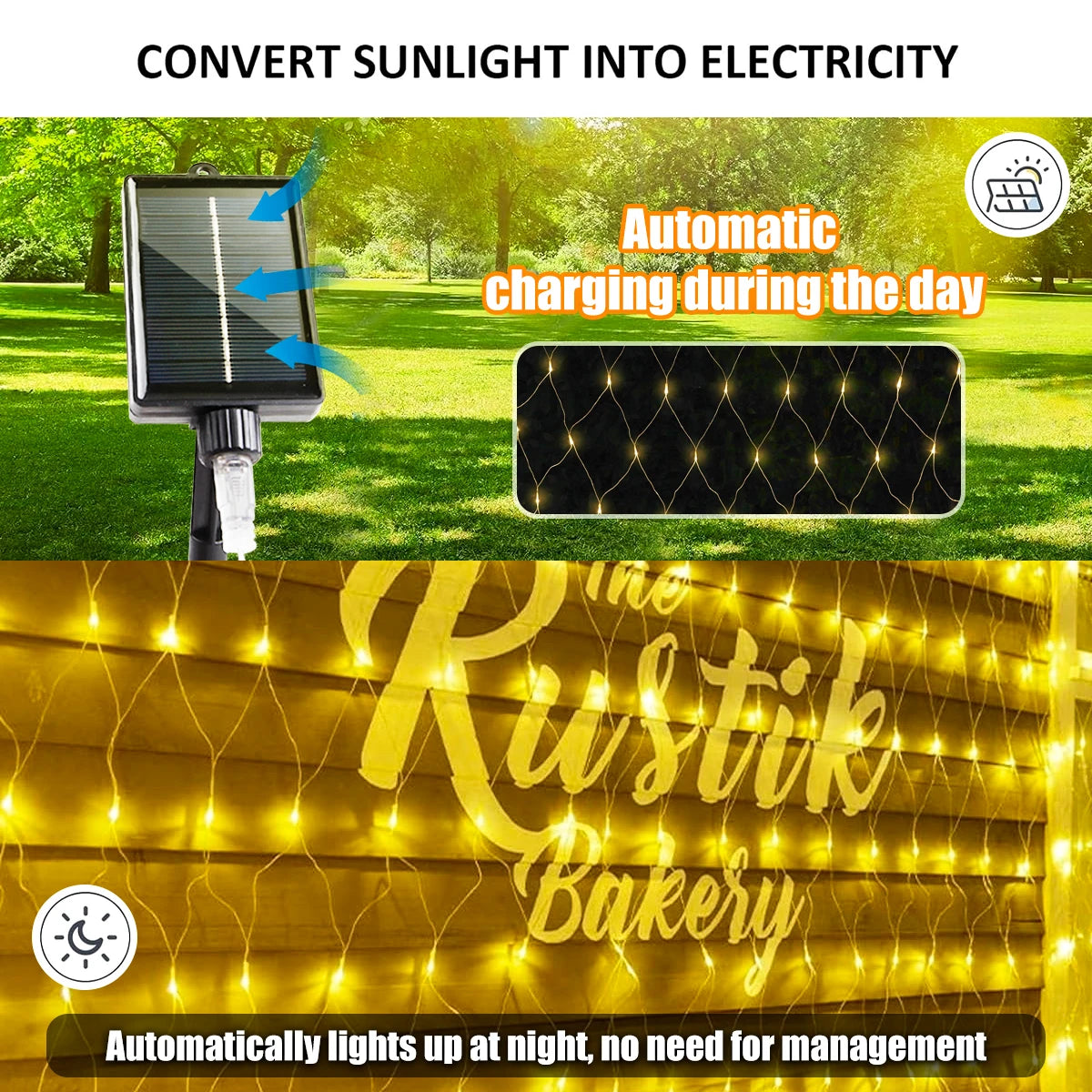 8 Modes Waterproof Garden Fairy Lights Christmas Decor