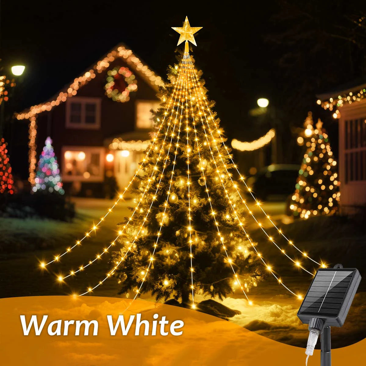 280 LED Star Fairy Waterfall Tree Lights
