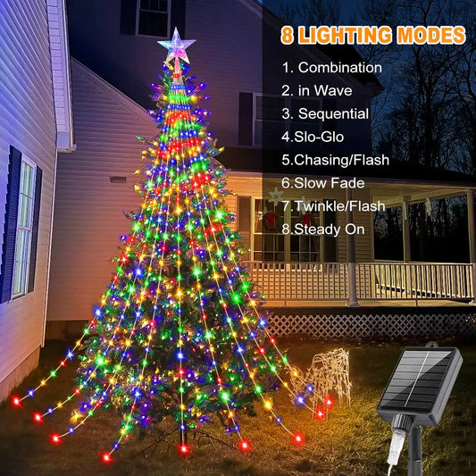280 LED Star Fairy Waterfall Tree Lights