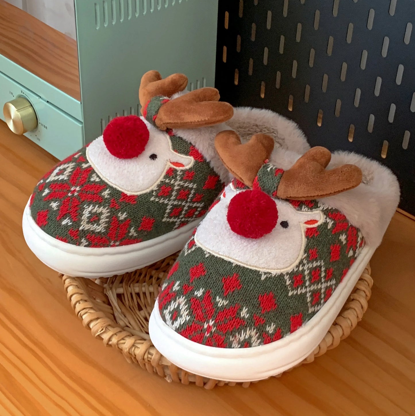 Cute Christmas Deer Slippers