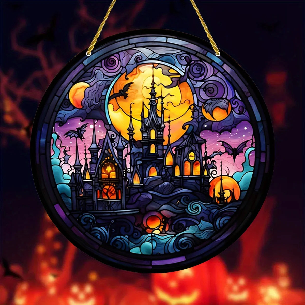 Halloween Witch Acrylic Window Suncatcher