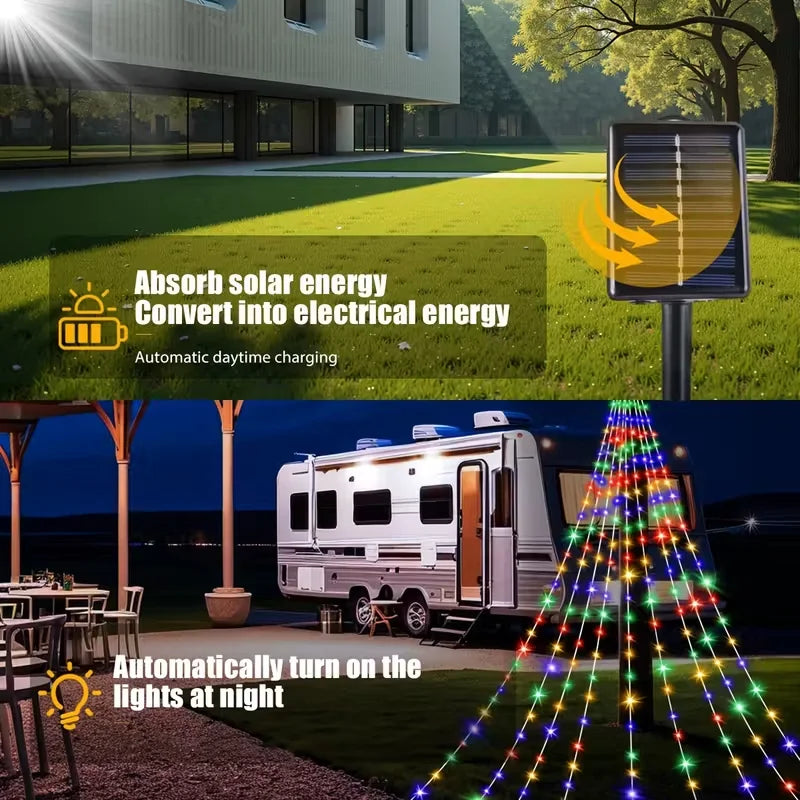 280 LED Star Fairy Waterfall Tree Lights