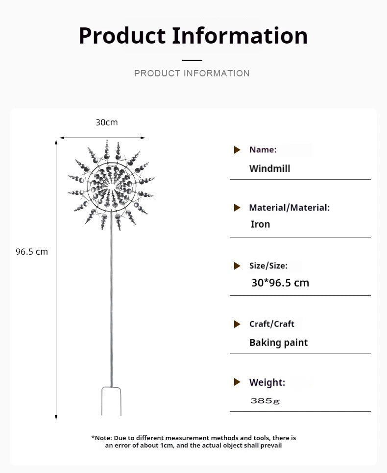 Kinetic Metal Wind Spinner