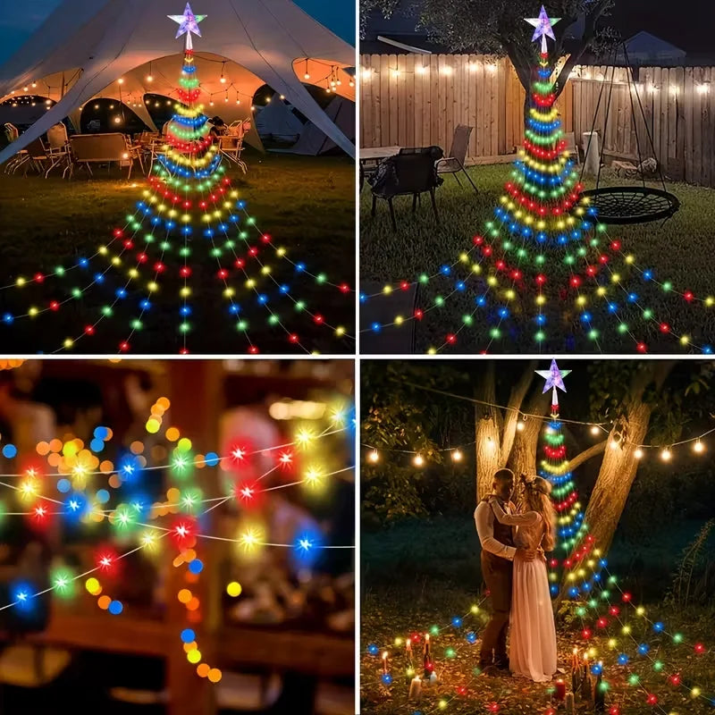 280 LED Star Fairy Waterfall Tree Lights