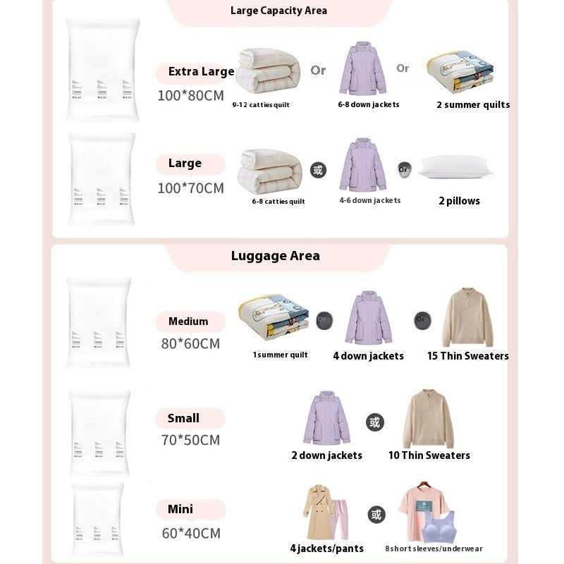 Vacuum Compression Storage Bags with Valve