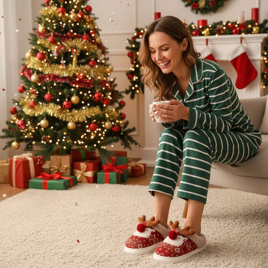 Cute Christmas Deer Slippers