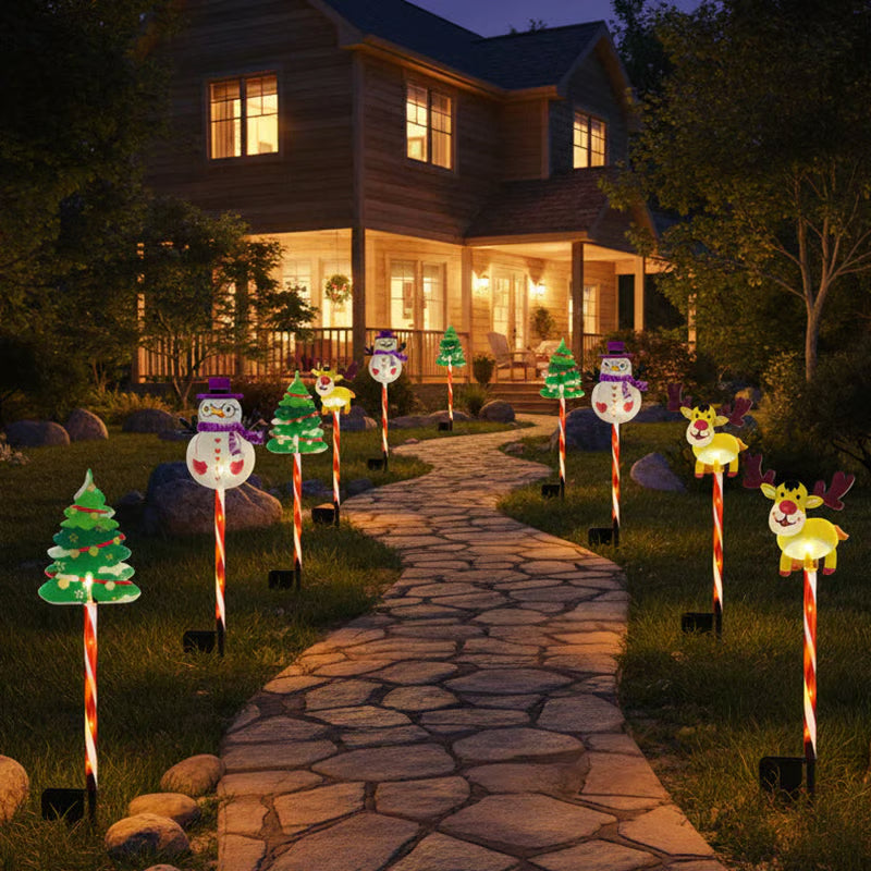Solar Christmas Lights for Pathways (6pcs)