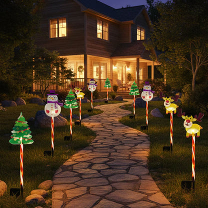 Solar Christmas Lights for Pathways (6pcs)