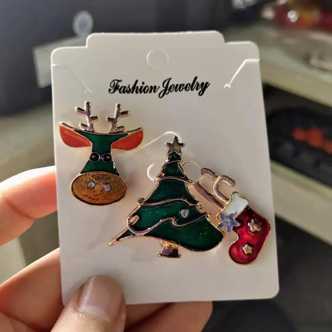 Set 3 Christmas Brooch Pins