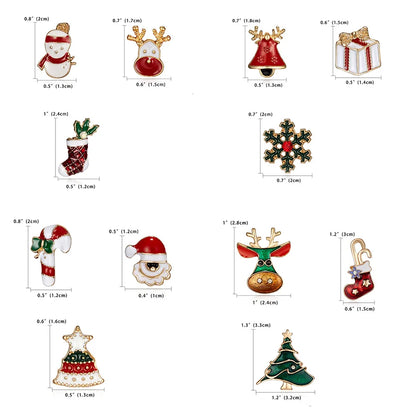 Set 3 Christmas Brooch Pins