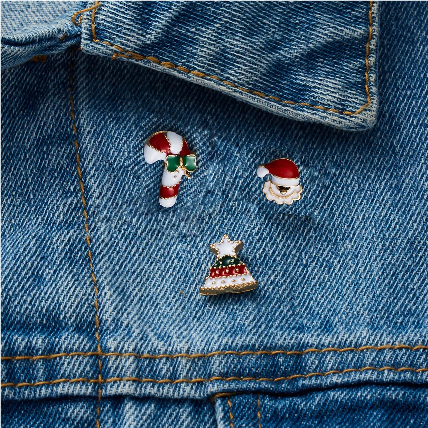 Set 3 Christmas Brooch Pins
