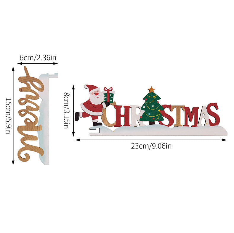 Santa & Snowman Wooden Door Corner Decor