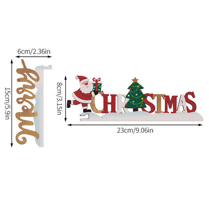 Santa & Snowman Wooden Door Corner Decor
