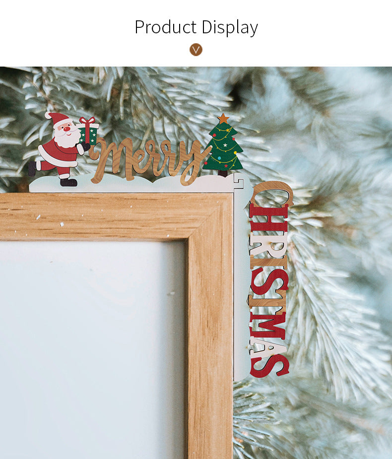 Santa & Snowman Wooden Door Corner Decor