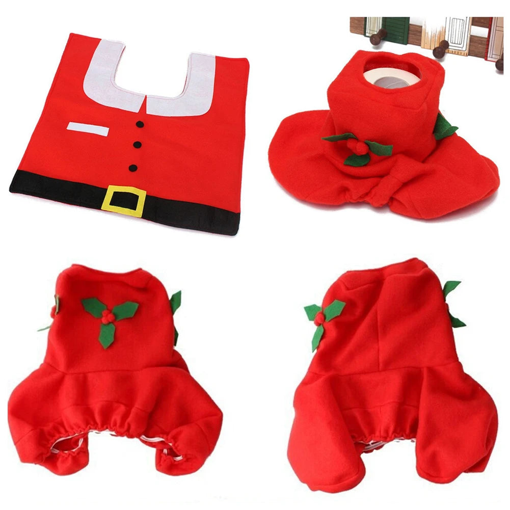 Christmas Toilet Seat Cover Set