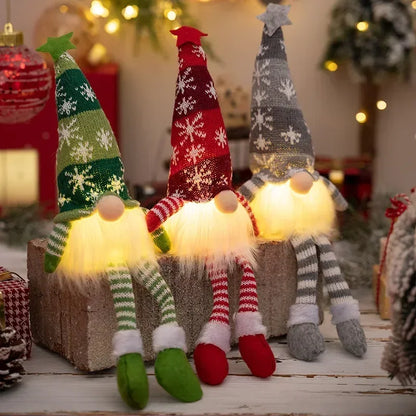 LED Christmas Gnome Faceless Doll