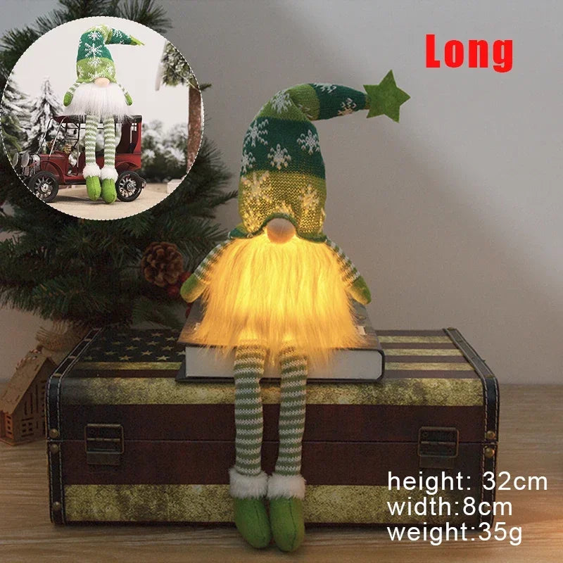 LED Christmas Gnome Faceless Doll