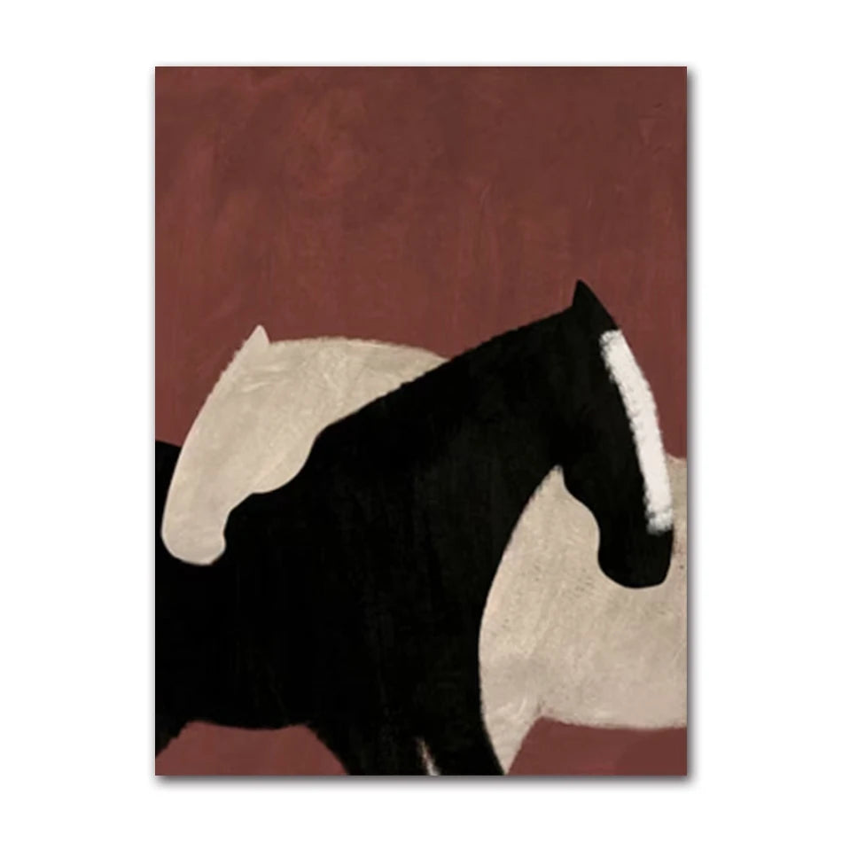 Abstract Horse Canvas Painting (No Frame)