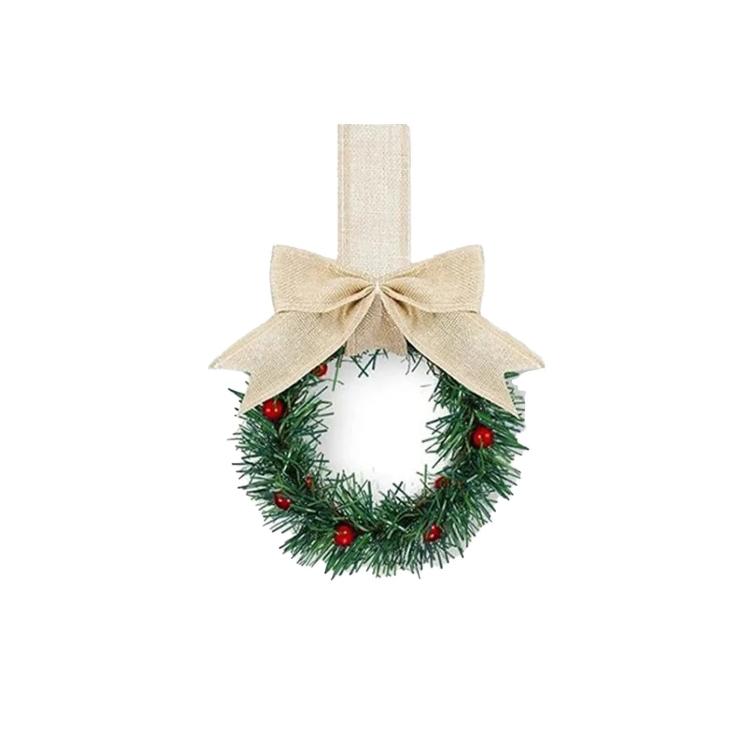 Mini Christmas Wreaths for Cabinets (6 pcs)