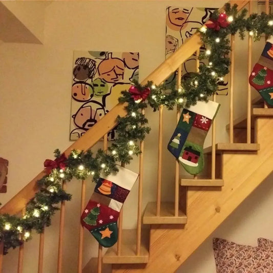 2.7M Christmas Garland with Lights