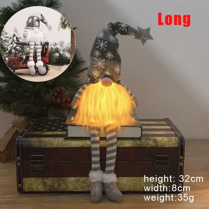 LED Christmas Gnome Faceless Doll