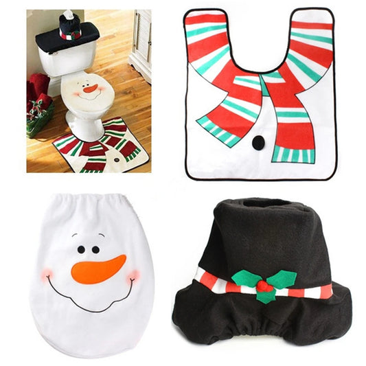 Christmas Toilet Seat Cover Set