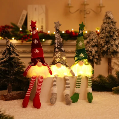 LED Christmas Gnome Faceless Doll