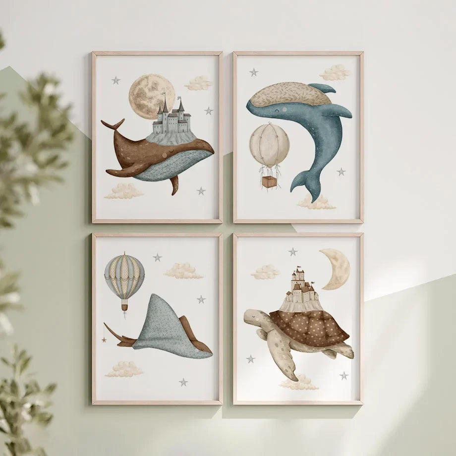 Nordic Nursery Wall Art (No Framed)
