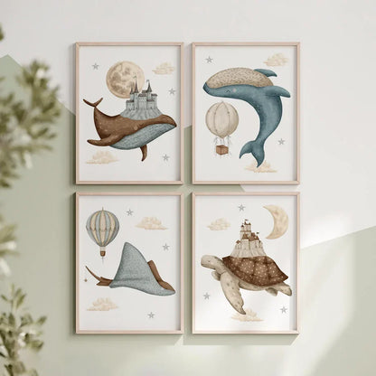 Nordic Nursery Wall Art (No Framed)