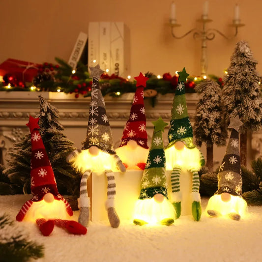 LED Christmas Gnome Faceless Doll