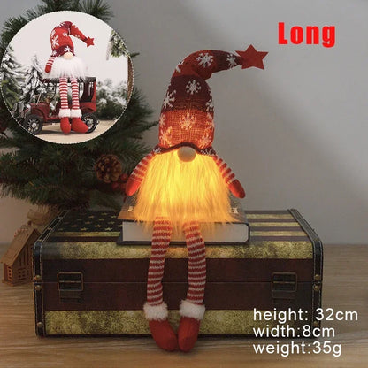 LED Christmas Gnome Faceless Doll
