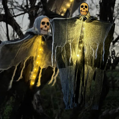 Halloween Glowing Skull Hanging Ghost