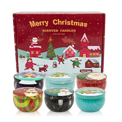 Handmade Christmas Scented Candle Gift Set