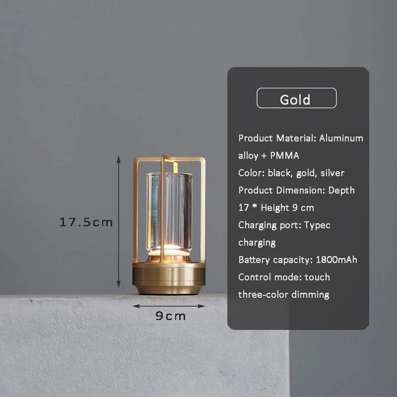 Aluminum Alloy Crystal LED Table Lamp