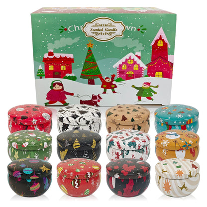 Handmade Christmas Scented Candle Gift Set