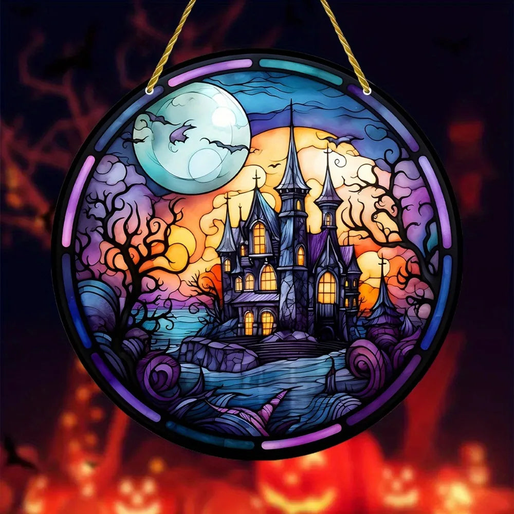 Halloween Witch Acrylic Window Suncatcher