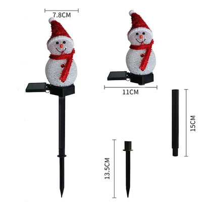 Solar Christmas Snowman Lights
