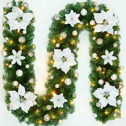 2.7M Christmas Garland with Lights