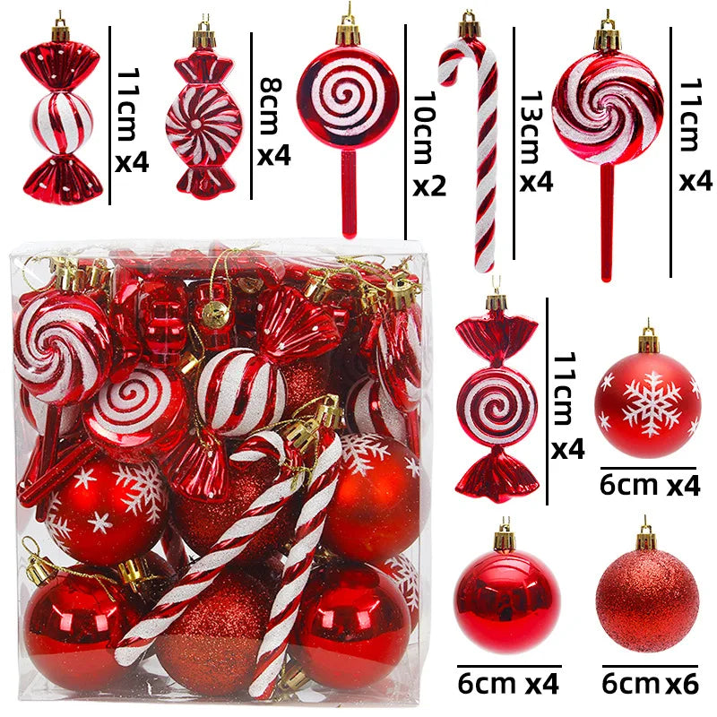 40Pcs Christmas Ball Ornaments