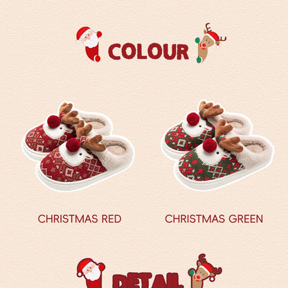 Cute Christmas Deer Slippers