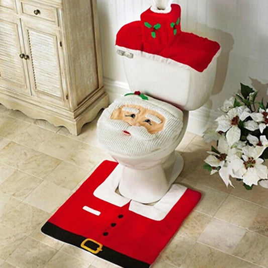 Christmas Toilet Seat Cover Set